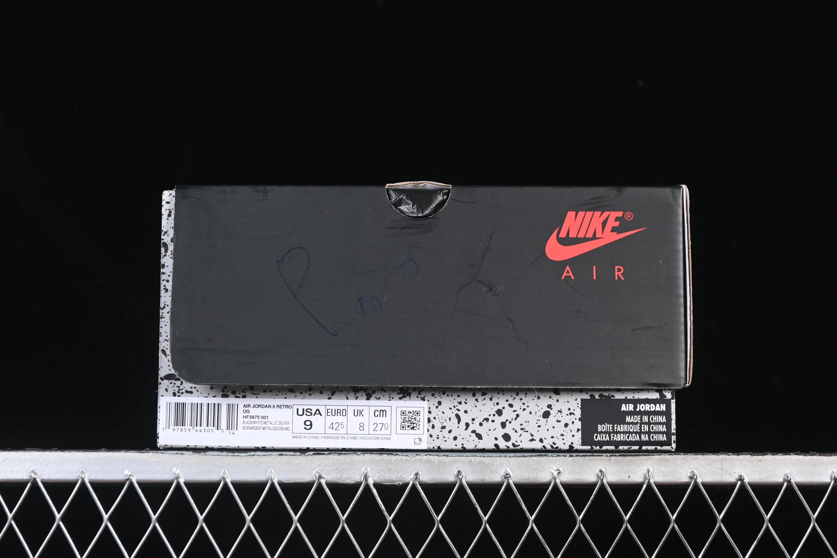 All categories Air Jordan Jordan series basketball shoes Air Jordan 5 GX foreign trade version Air Jordan 5 Black "Metallic Reimagined" AJ5 Joe 5 black silver HF3975-001